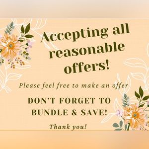 All reasonable offers are welcome— bundle & save more! 💐